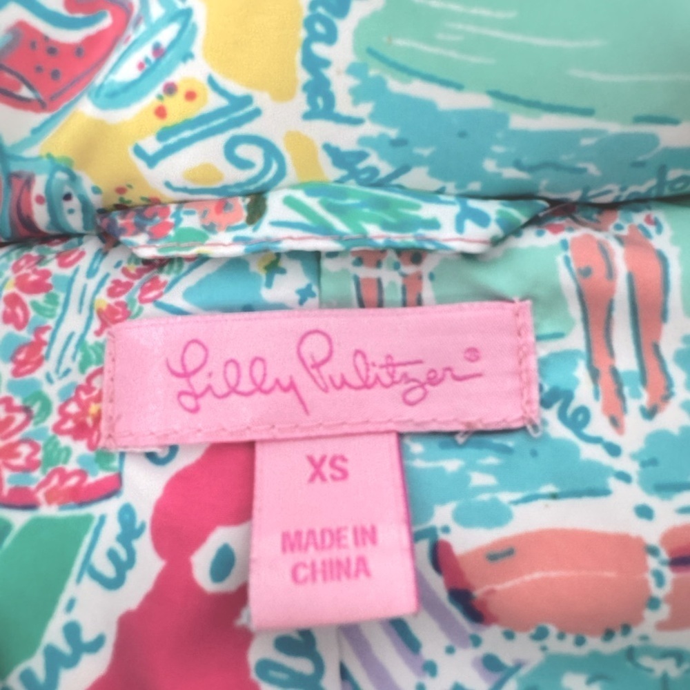 Lilly Pulitzer Vest Lauren Puffer In The Beginning - Picture 5 of 6